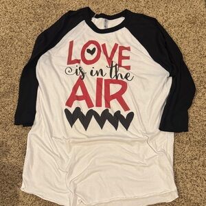 American Apparel Black and White Love Graphic Top